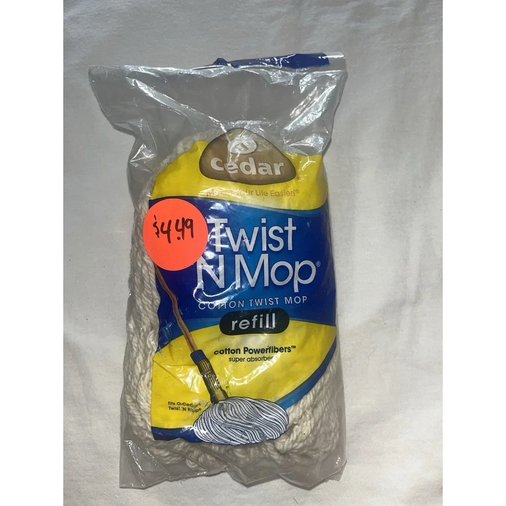 O Cedar Twist 'N Mop Cotton Twist Mop Refill New In Package Cotton Blend Mop